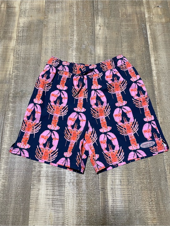 Vineyard Vines Other - Youth Vineyard Vines Navy Lobster Print Swim Trunks - Nantucket Red Detail